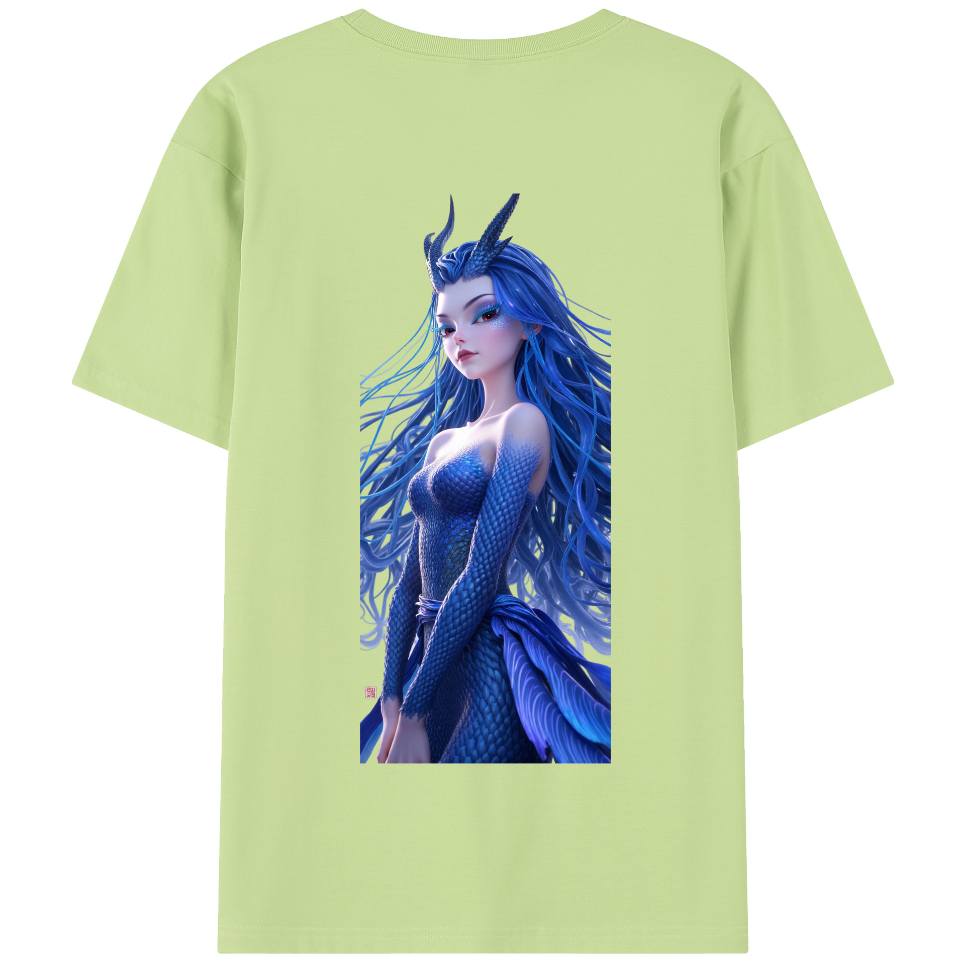（画像用） Ne Zha 2 ナタ 魔童の大暴れ 綿100％半袖Tシャツ（背面プリント）